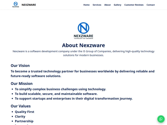 nexzware/about screenshot