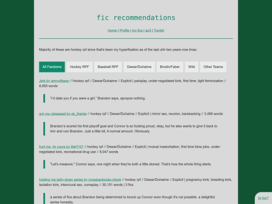 fic/recs screenshot