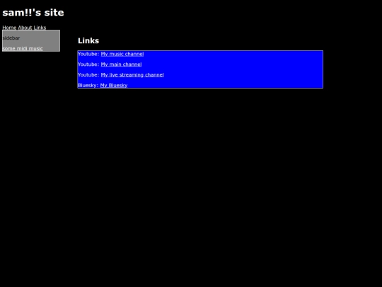 links screenshot