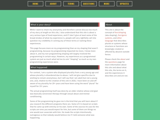personalstory screenshot