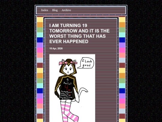 posts/2026-04-18-I-AM-TURNING-19-TOMORROW-AND-IT-IS-THE-WORST-THING-THAT-HAS-EVER-HAPPENED screenshot