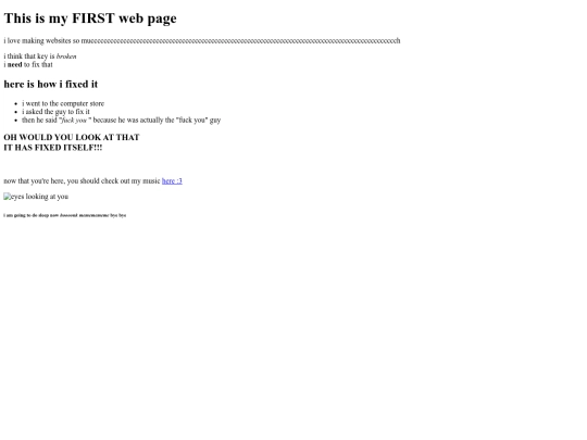 MyFirstPage screenshot