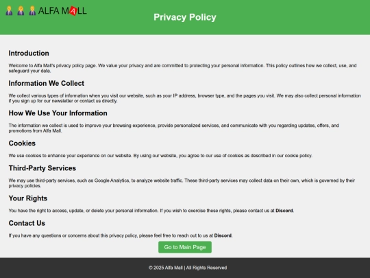 alfamall/legacy-v1/privacy screenshot