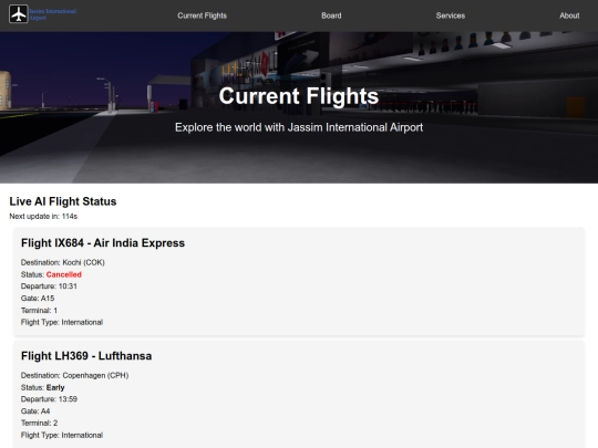 jassimairport/flights screenshot