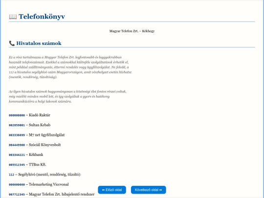 kekhegy/magyar-telefon/telefonlistaregi screenshot