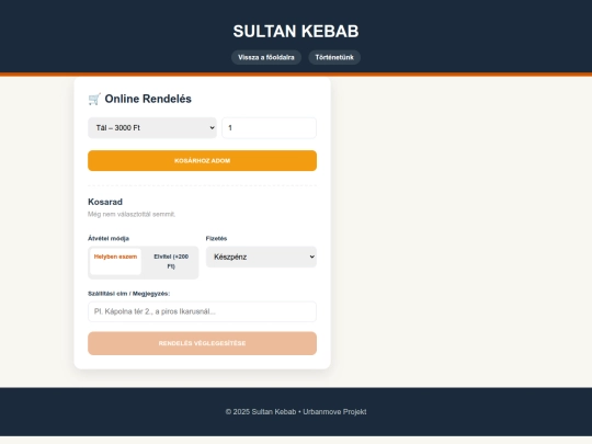 kekhegy/sultankebab/rendeles screenshot