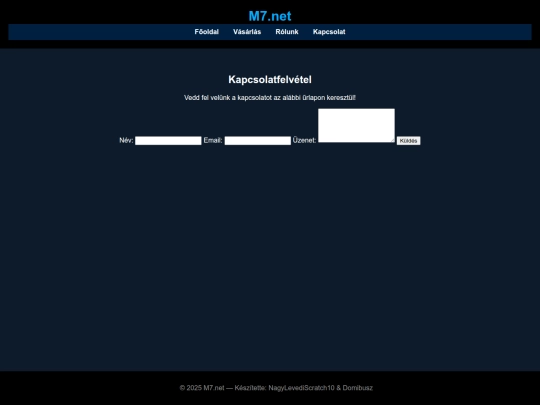 m7net/kapcsolat screenshot