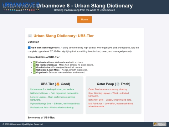 slangdictionary/ub8tier screenshot