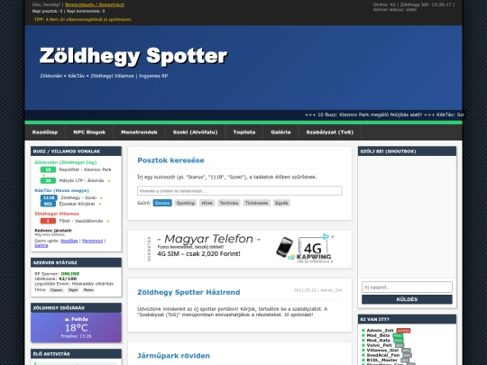zoldhegy/regi/spottingregi screenshot