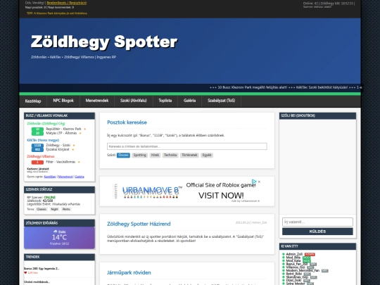 zoldhegy/spotting/regiindex2 screenshot
