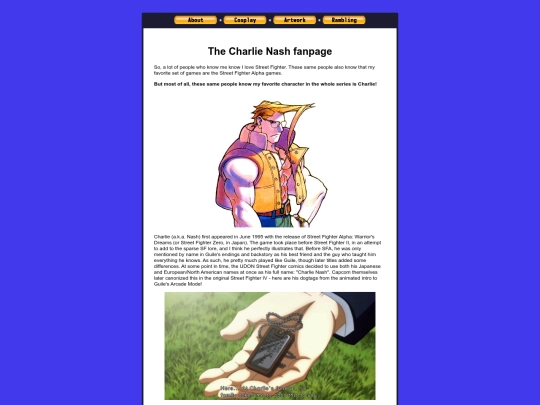 fanpages/charliepages/charlieindex screenshot
