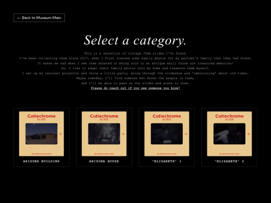 museum/slidecategories screenshot