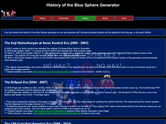 history screenshot