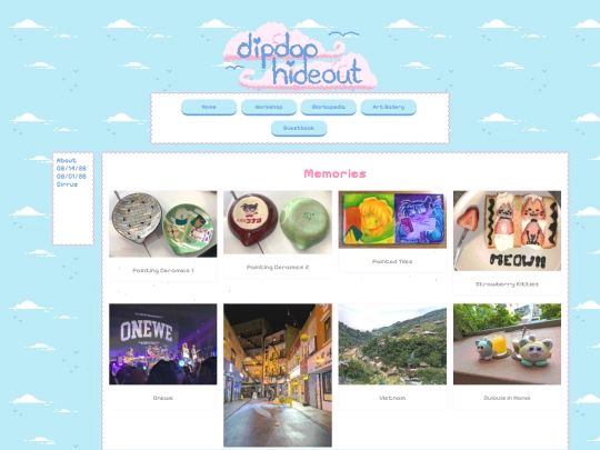 blog/photos screenshot