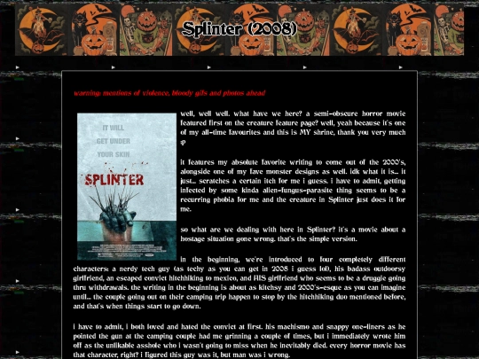 horror shrine/creaturefeature/splinter screenshot