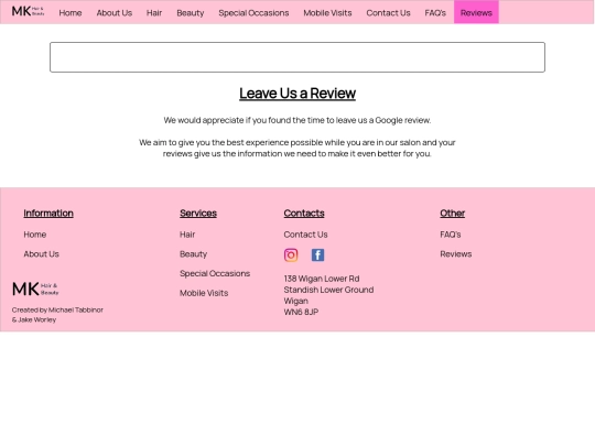 Reviews screenshot
