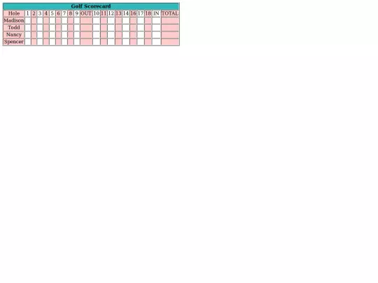scorecard-GOLF screenshot
