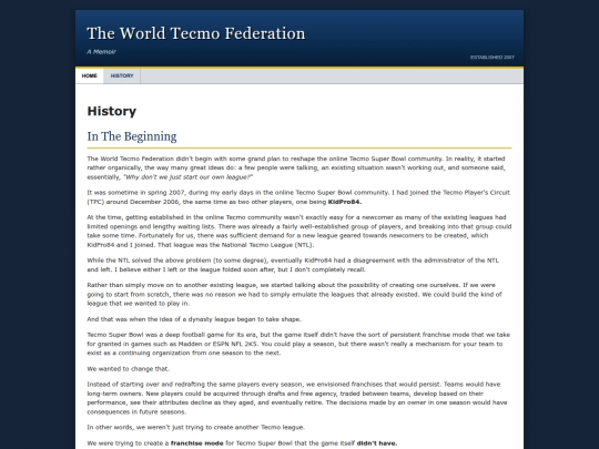 history screenshot