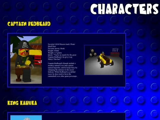 shrines/LEGO Racers/characters screenshot