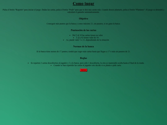 Reglas Blacjack screenshot