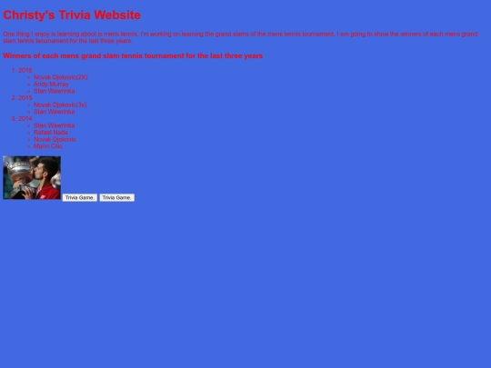 Trivia screenshot