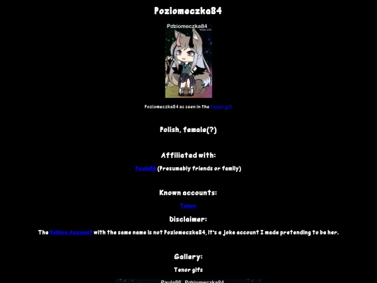 pozioarchive/individuals/Poziomeczka84 screenshot