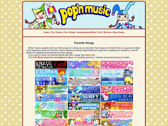 shrines/popn/songs screenshot