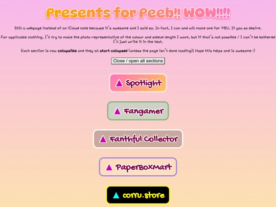 presents screenshot