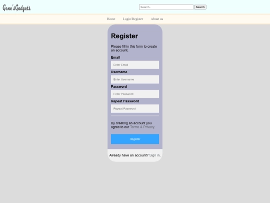 register screenshot