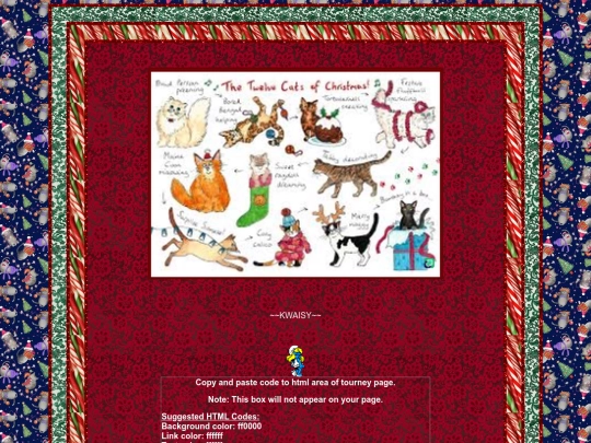 tourneypages/christmascat screenshot