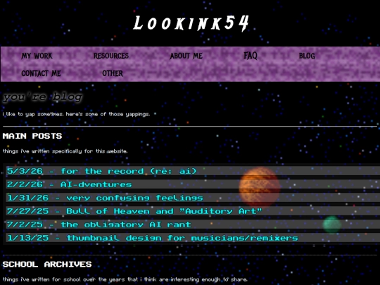 blog screenshot
