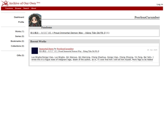 fake-ao3-profile screenshot