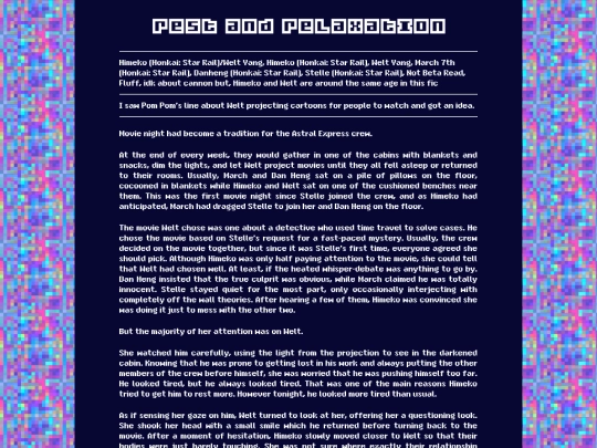 writing/rest-and-relaxation screenshot