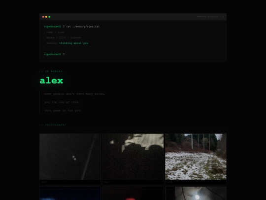 tribute screenshot