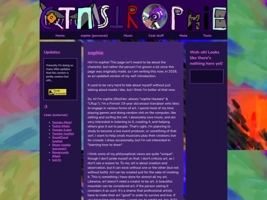 pages/sophiepersonal screenshot