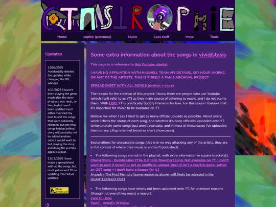 pages/vividstasisfanplaylist screenshot