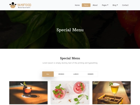 menu screenshot