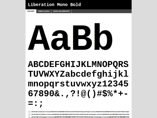 fonts/liberation-mono-fontfacekit/web fonts/liberationmono_bold_macroman/LiberationMono-Bold-demo screenshot