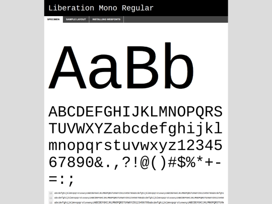 fonts/liberation-mono-fontfacekit/web fonts/liberationmono_regular_macroman/LiberationMono-Regular-demo screenshot