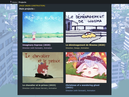 projects screenshot
