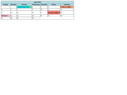 web_design/1.HTML/Calendar/tableCalendar screenshot