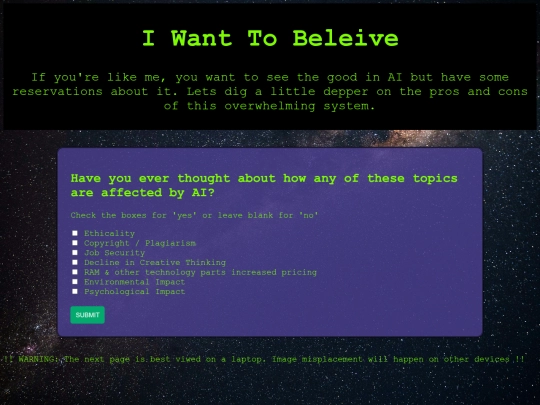 AIposter/IwantToBeleive screenshot
