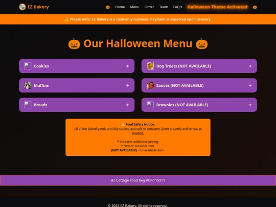 halloween/menu screenshot