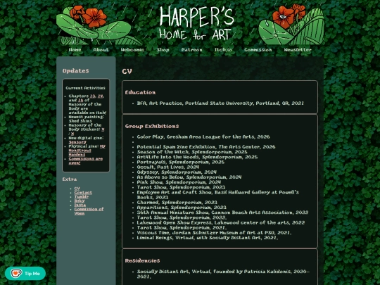 CV screenshot