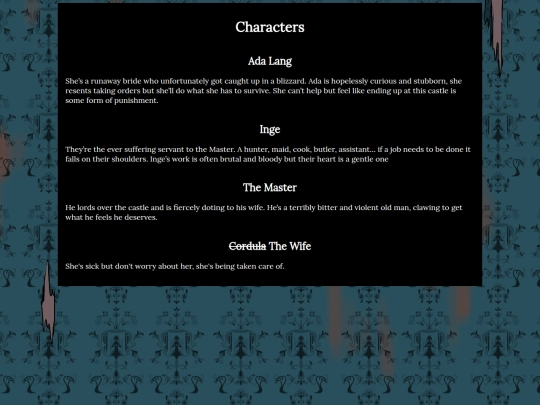 Masonry of the Body/characters screenshot