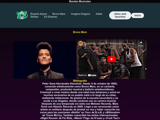 Bruno Mars screenshot