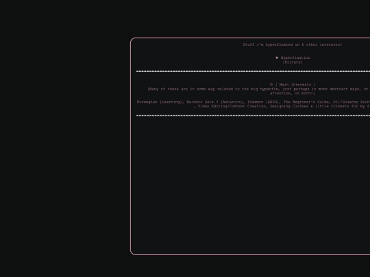 interests screenshot