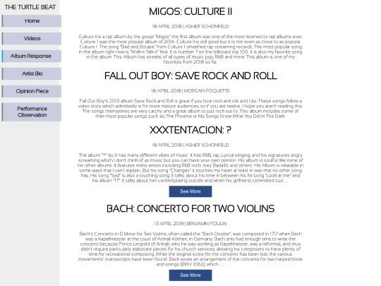 album-response screenshot