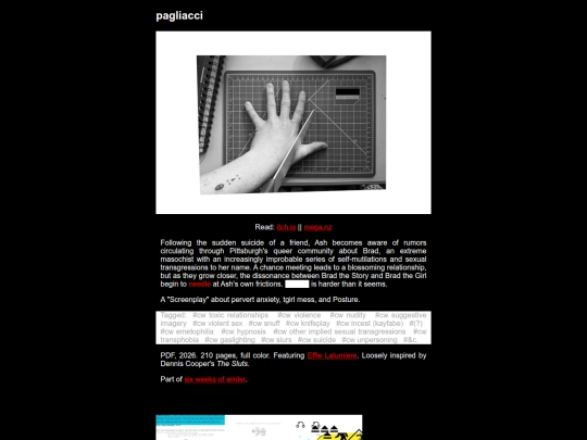 sixweeksofwinter/pagliacci screenshot