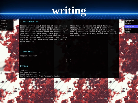 writing screenshot